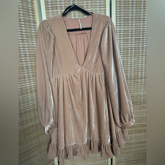Free People Velvet Mini Dress - Picture 1 of 4